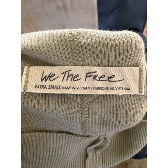 We The Free People Top Women XS Beige Knit Tunic Cotton Blend‎ Stretch - Picture 8 of 9